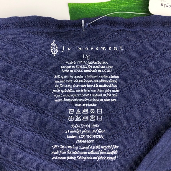 FREE PEOPLE Navy NWT Long Sleeve Shirt Large - Picture 10 of 12